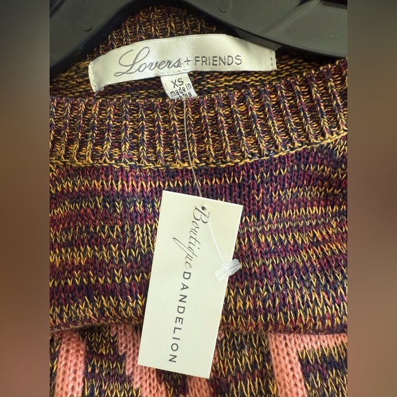 Lovers + Friends Lovers Text Pullover Knit Sweater Size Small - Picture 4 of 5